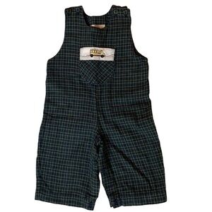 Strasburg blue and green plaid flannel romper Size 6 Months / 6M